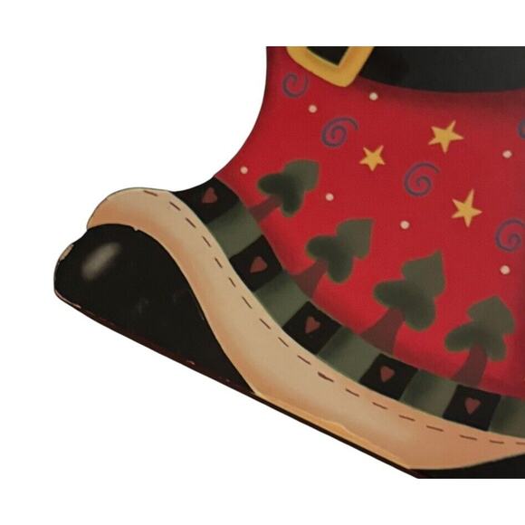 Santa Wooden Countdown Calendar VTG Christmas Folk Art Craft #6 Missing READ - Picture 14 of 14